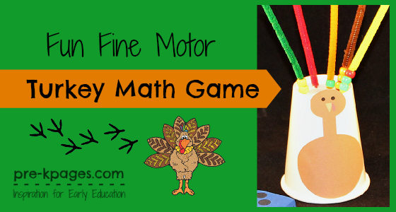 Fine Motor Turkey Math Game