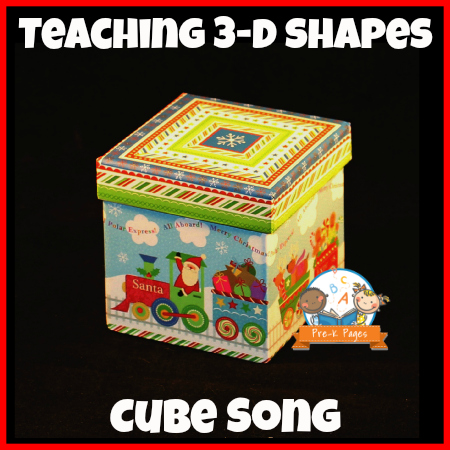 Simple Cube Song for Teaching 3-D Shapes in Preschool and Kindergarten