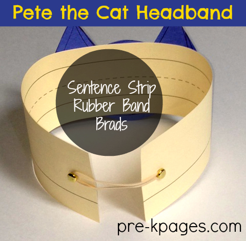 Easy Pete the Cat Headband for Story Problem Activity