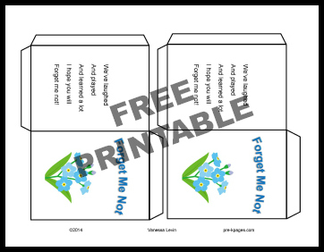 Forget Me Not Printable Seed Packets