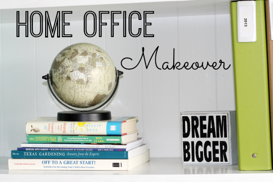 Budget Friendly Blue and Green Home Office Makeover