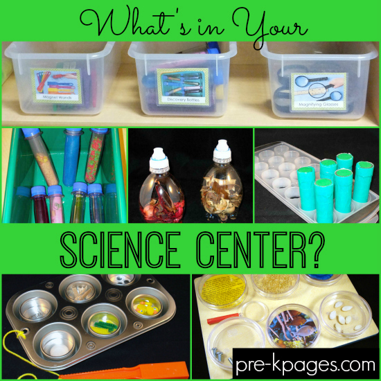 Preschool Science Center Materials and Set-Up