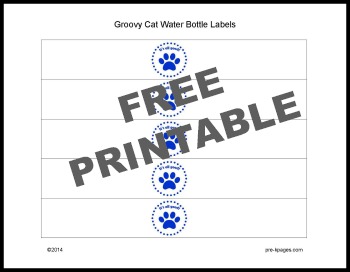Printable Pete the Cat Water Bottle Labels