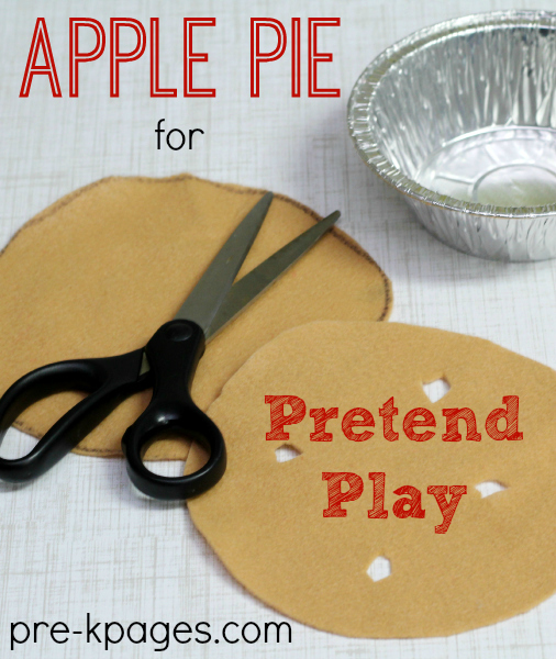 Felt Apple Pie for Pretend Play