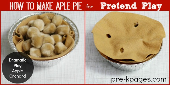 How to Make Felt Apple Pie for Play