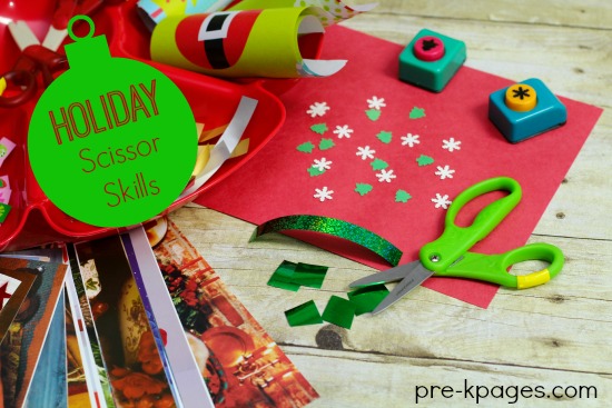 Christmas Scissor Skills - Easy Christmas Fine Motor - Taming Little  Monsters