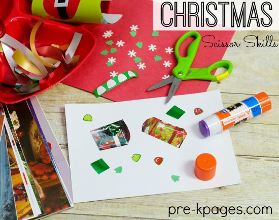 Christmas Scissor Skills for Preschool