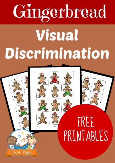 Gingerbread Visual Discrimination Activity for Preschool and Kindergarten