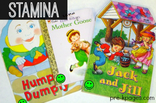 Nursery Rhymes Build Reading Stamina