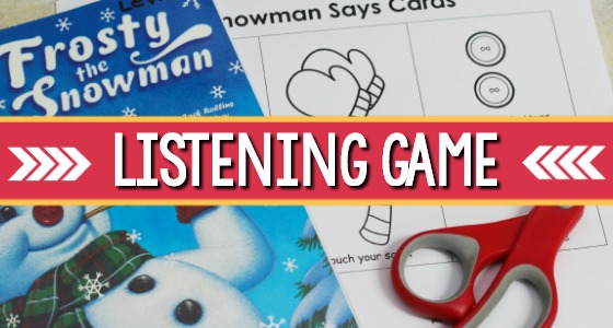 Winter Snowman listening game