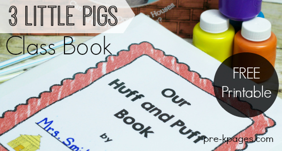Three  Little Pigs Printable Class Book