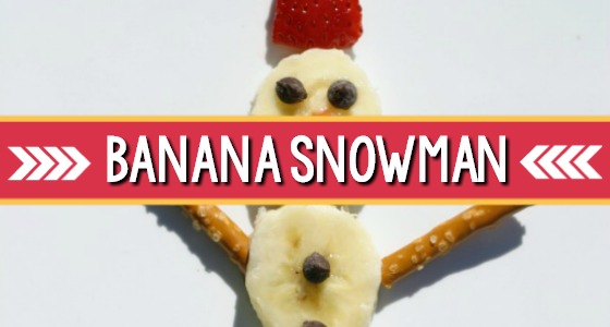 Banana Snowman Preschool Snack
