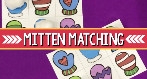 Mitten Matching Game for Preschool