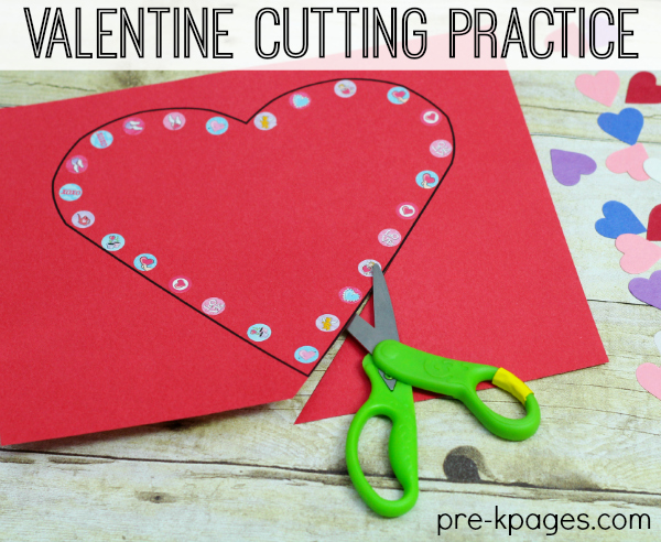 Valentine's Day Cutting And Pasting Practise Workbook for Preschoolers:  Scissor Skills for Toddlers 2-4 Years | Activity Book for Boys and Girls  with