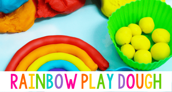Rainbow Play Dough for Preschool