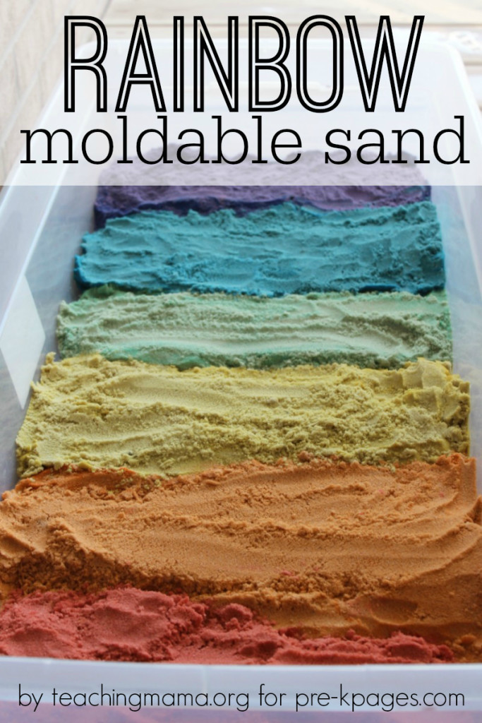 Rainbow Moldable Sensory Sand 