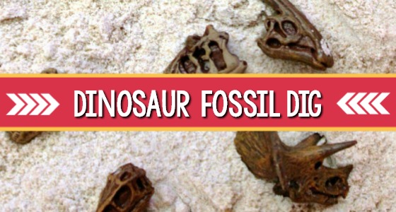 Dinosaur Fossil Dig in sand