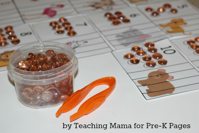 Zoo Animal Counting and Fine Motor Activity