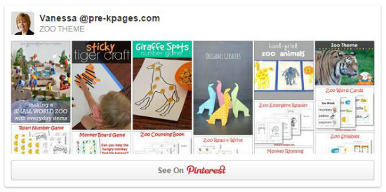Zoo Theme Pinterest Board