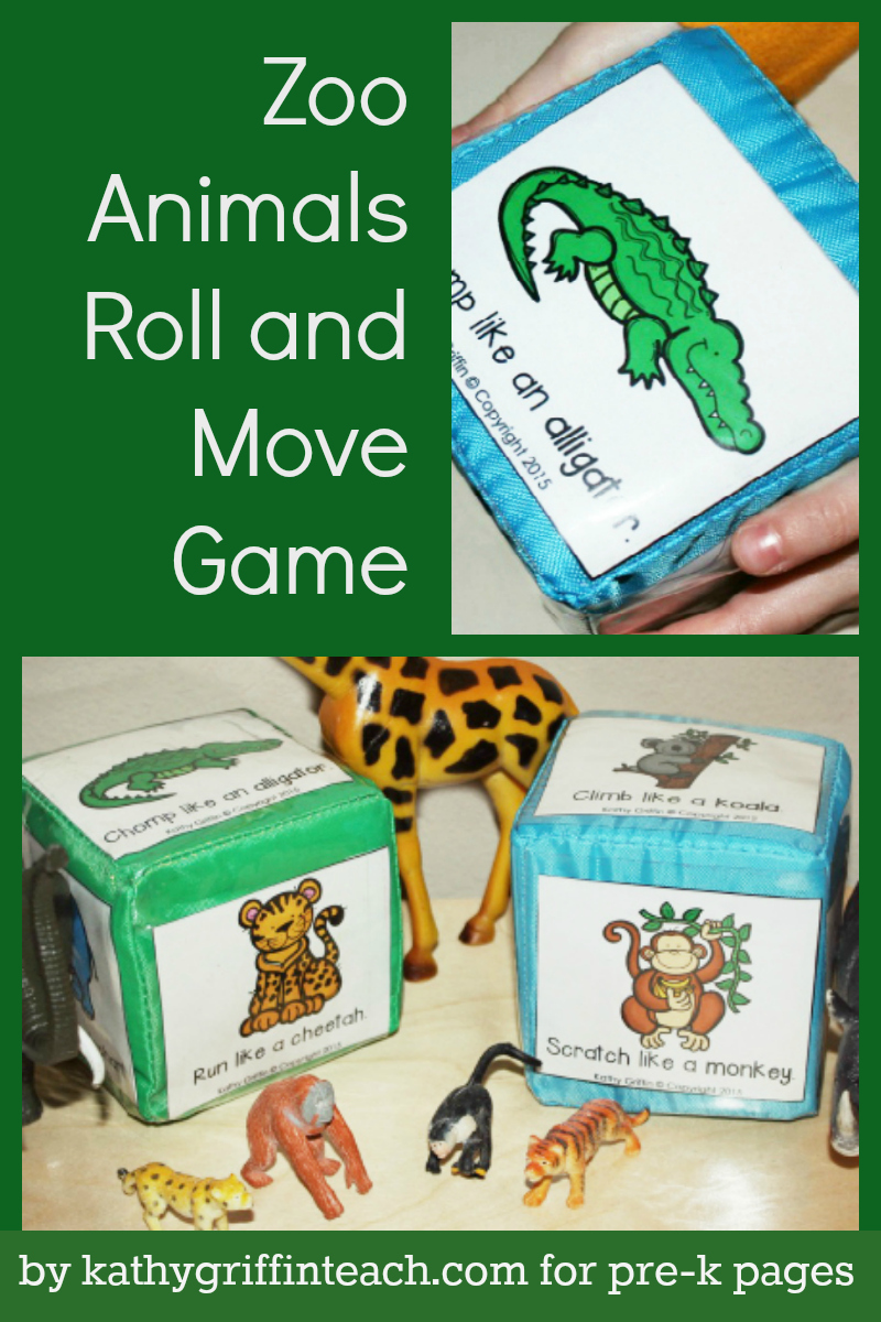 Zoo Animals Roll and Move Game