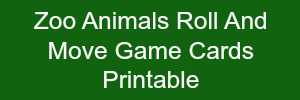 Zoo Animals Roll and Move Game Cards