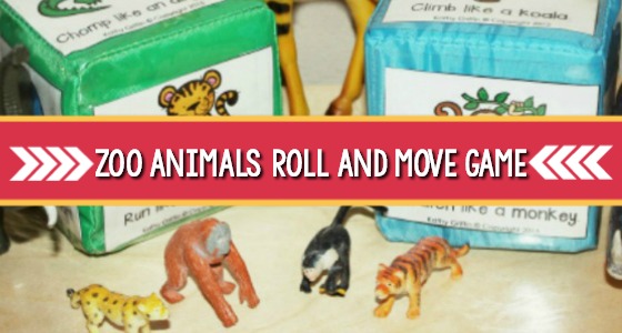 Zoo Animals Roll and Move Game
