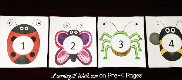 insect counting activity cards