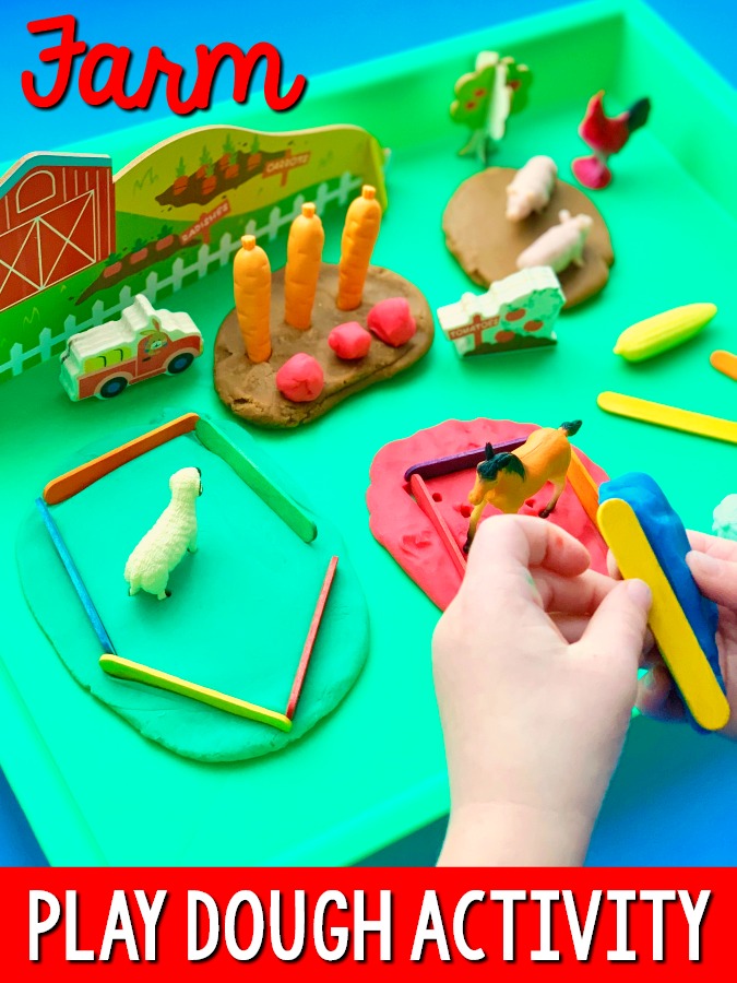 Farm Play Dough Activity for Preschoolers
