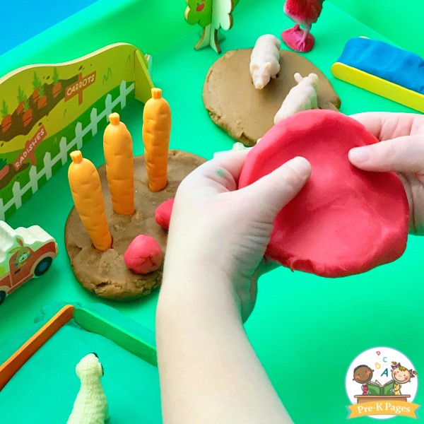 Farm Play Dough for Preschool