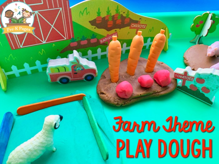 Farm Play Dough for Preschoolers
