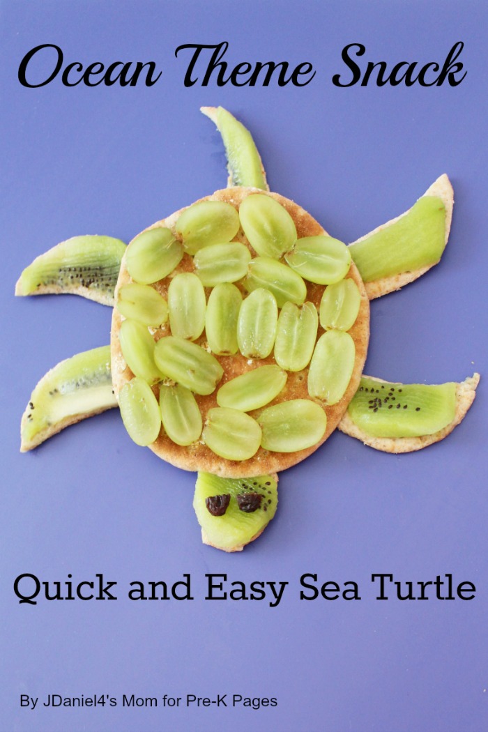 Ocean Theme Sea Turtle Snack for Preschool