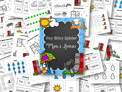 Printable Itsy Bitsy Spider Nursery Rhyme Activities for Preschool