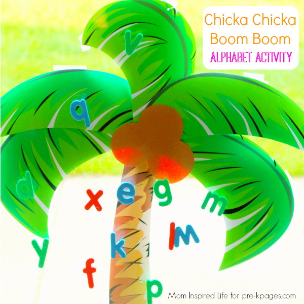 Chicka Chicka Boom Boom Alphabet Activity for preschool