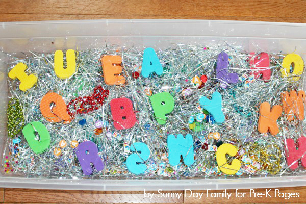 Alphabet sensory Bin