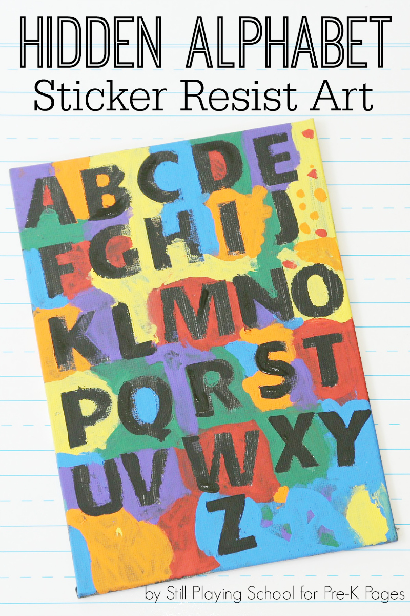 hidden alphabet sticker resist