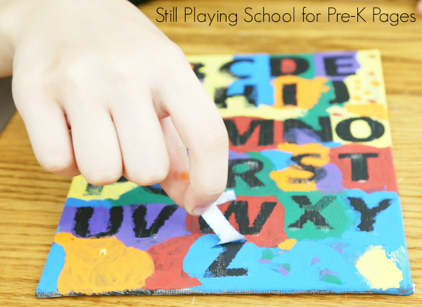 peeling stickers of paint