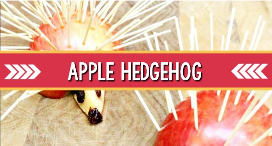 Apple Hedgehog Snack for Preschoolers