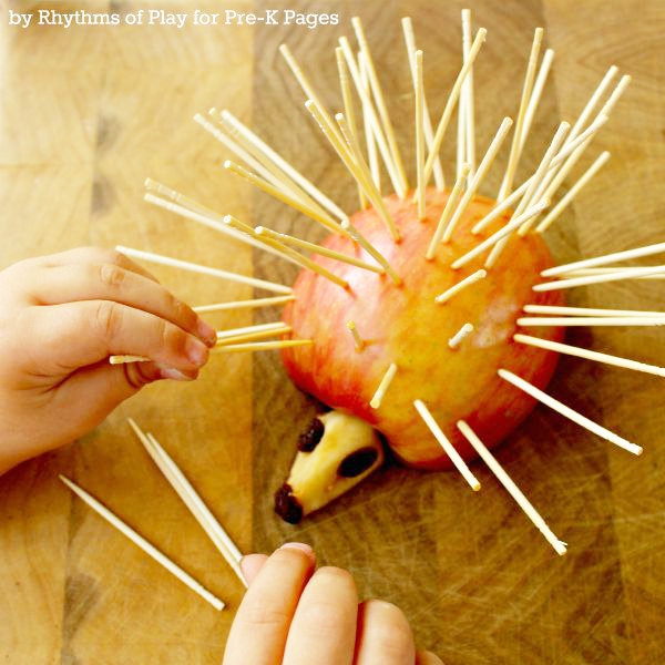 Apple Hedgehogs Fine Motor Activity