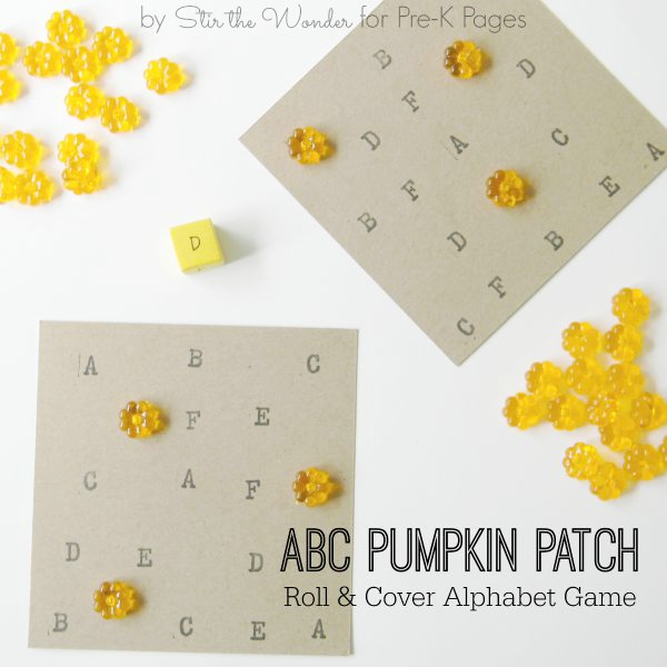 ABC Pumpkin Patch Roll and Cover Game