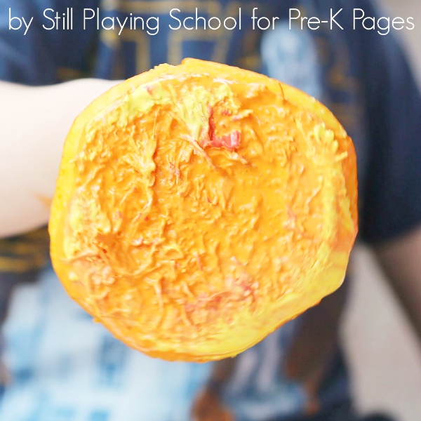 painting with pumpkins for kids