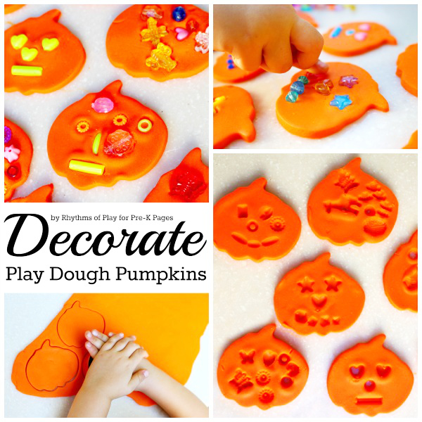 Decorate Play Dough Pumpkins