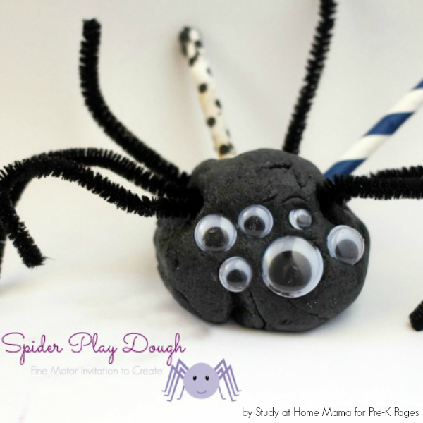 Spider Play Dough invitation