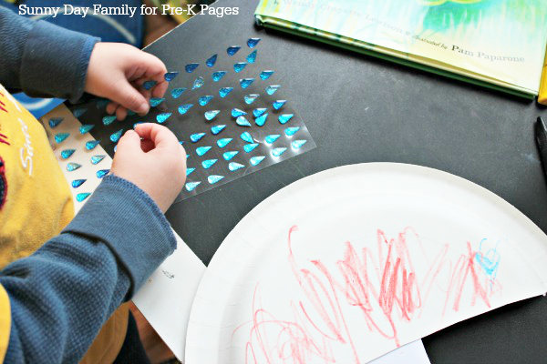rain drop stickers on umbrella