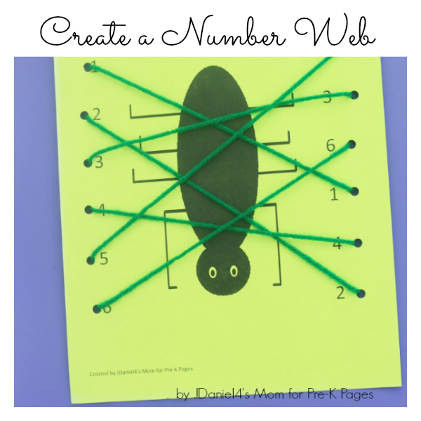 create a number web for preschool