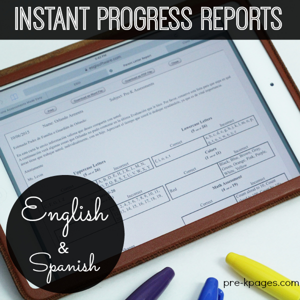 Instant Progress Reports for Preschooler with ESGI