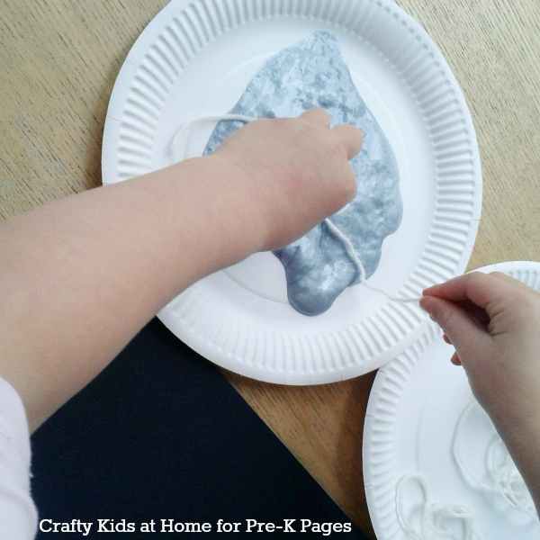 yarn painting spider web art