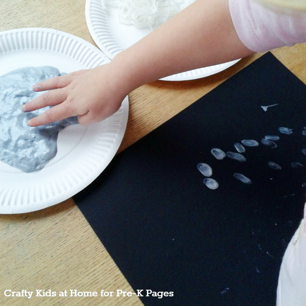 yarn spider web painting activity