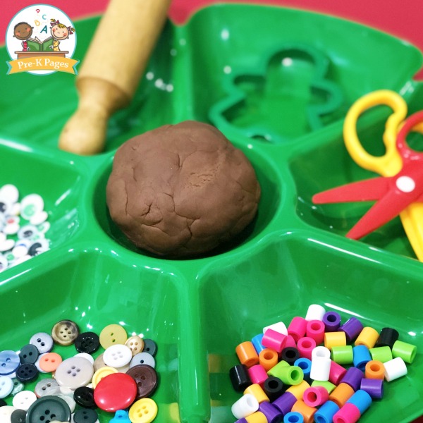 Gingerbread Playdough for Preschool