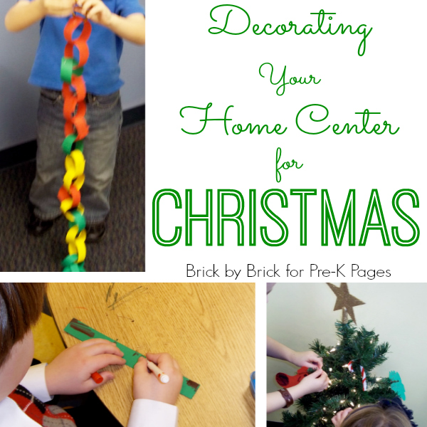 christmas decorating home center for preschool