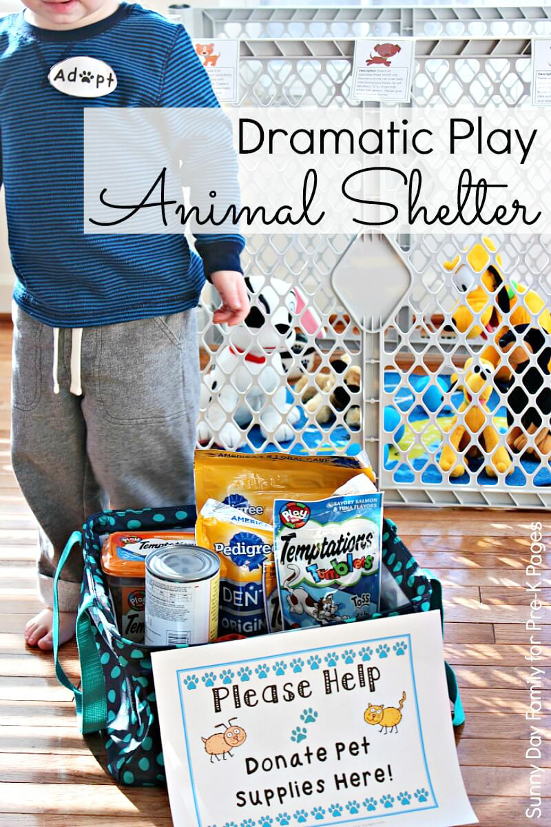 Dramatic Play Animal Shelter for pre-k